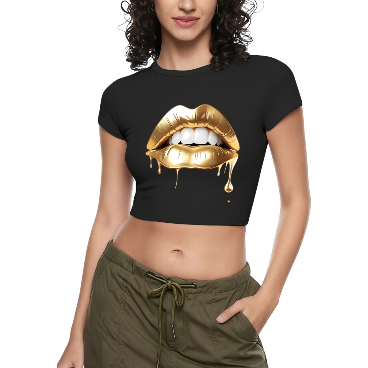 Sassy Ew, People Funny Statement Red Crop Tee