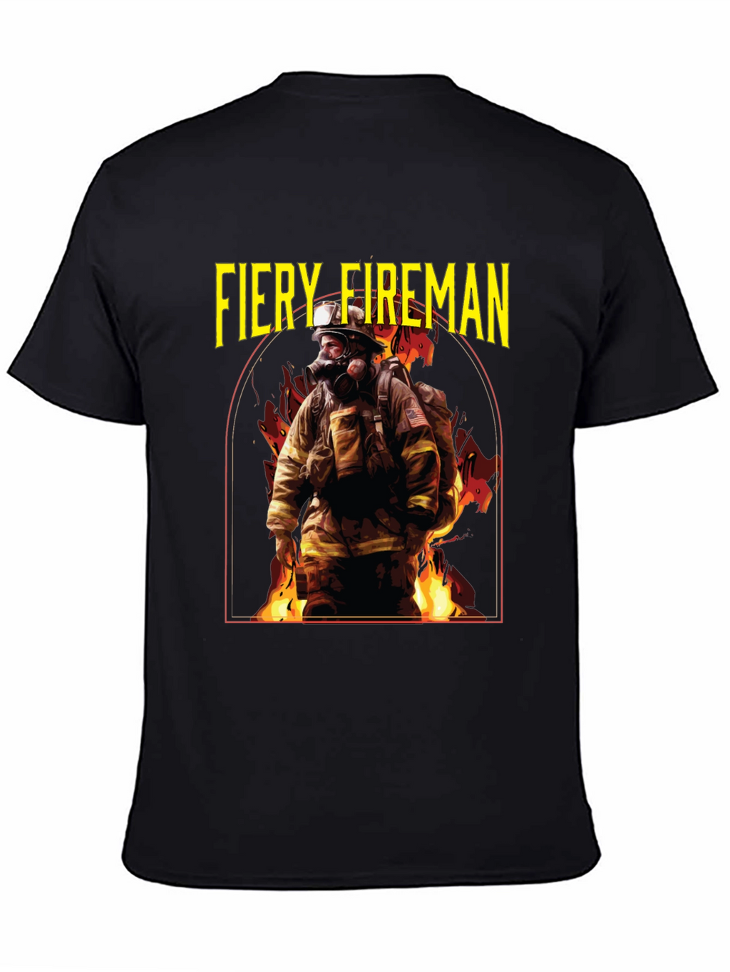 Fiery Fireman Graphic T-Shirt