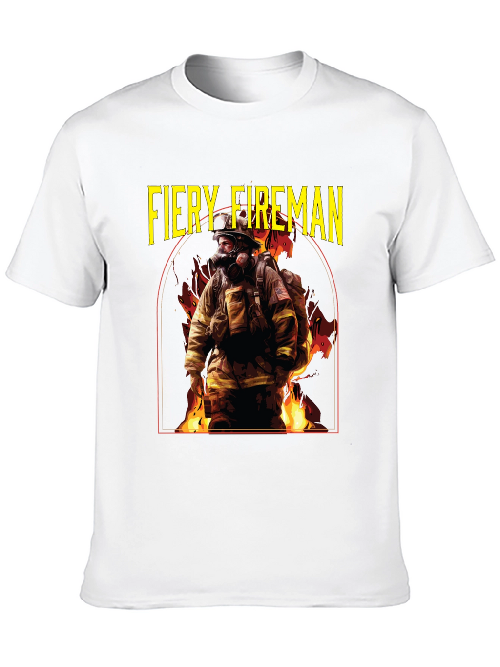 Fiery Fireman Graphic T-Shirt