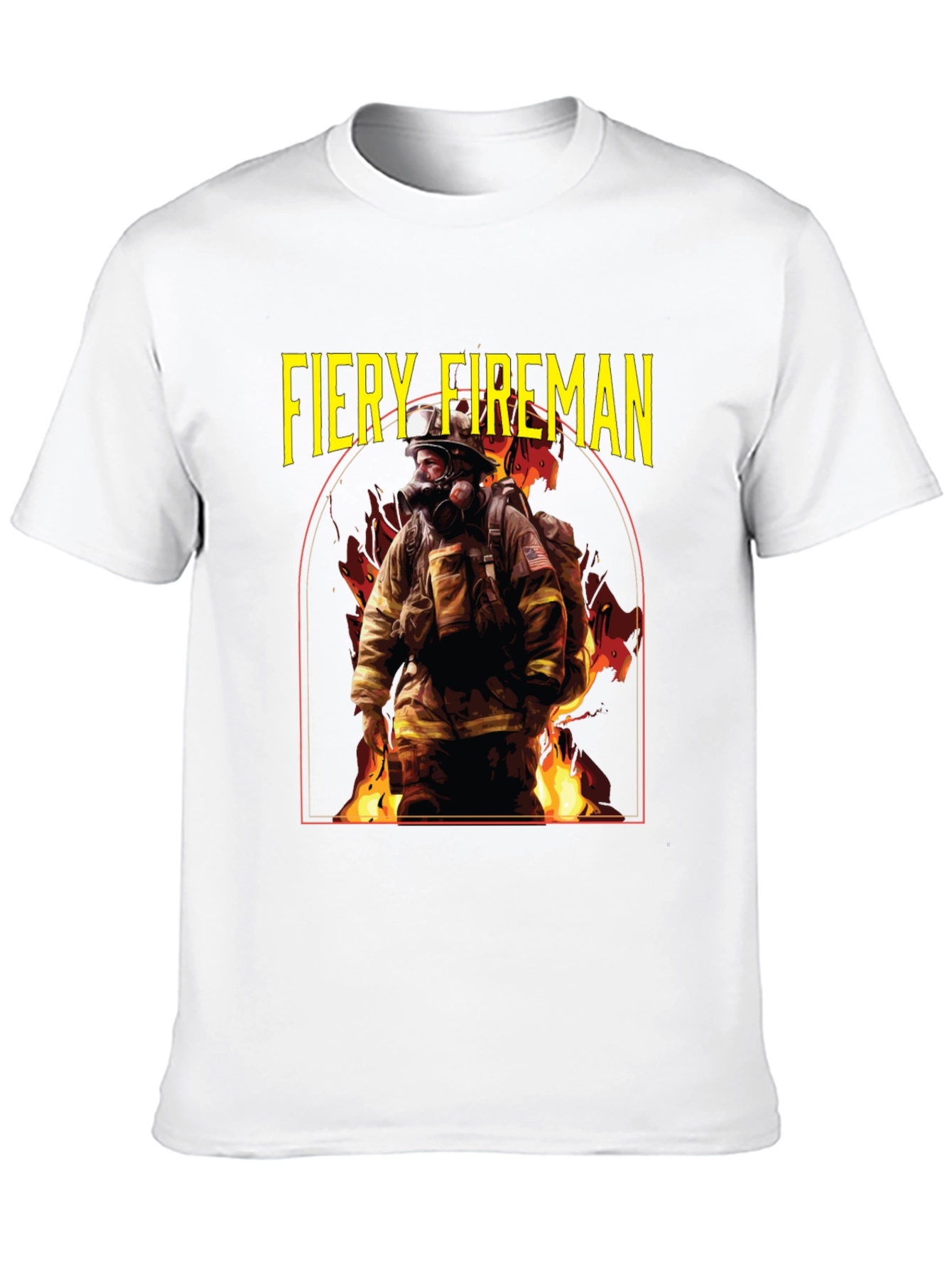 Fiery Fireman Graphic T-Shirt