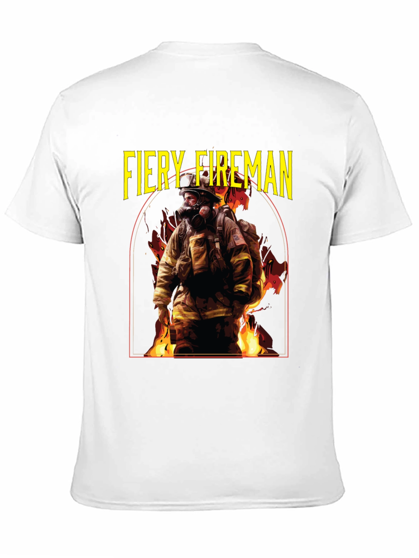 Fiery Fireman Graphic T-Shirt