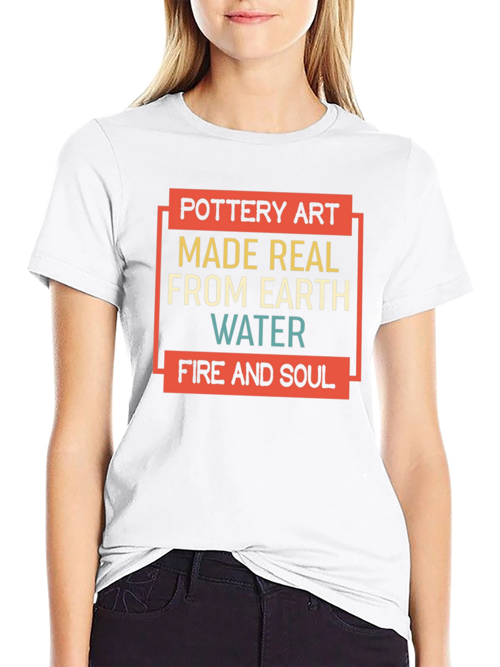 Pottery Art T-Shirt - Earth Water Fire & Soul