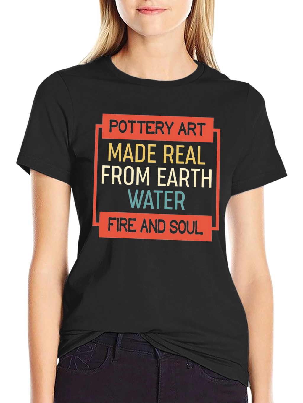 Pottery Art T-Shirt - Earth Water Fire & Soul