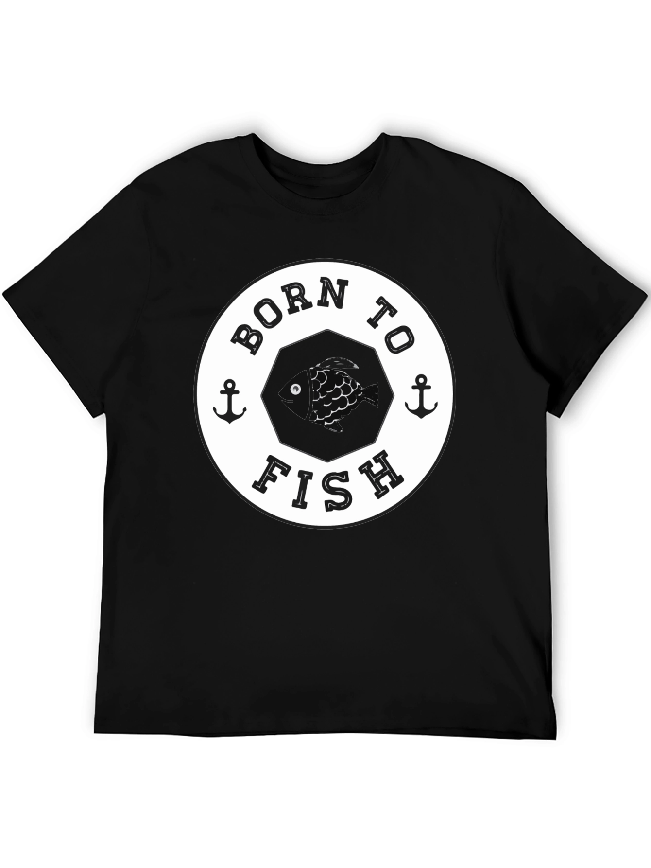 Born To Fish T-Shirt - Anchor Nautical Design Tee