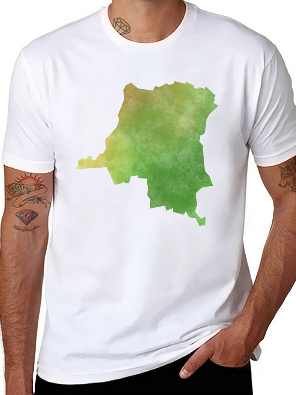 Congo Map Graphic Tee - Mens Black T-Shirt