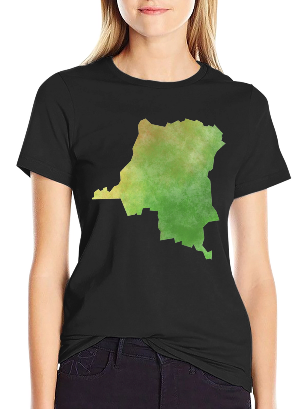 Congo Map Graphic Tee - Mens Black T-Shirt