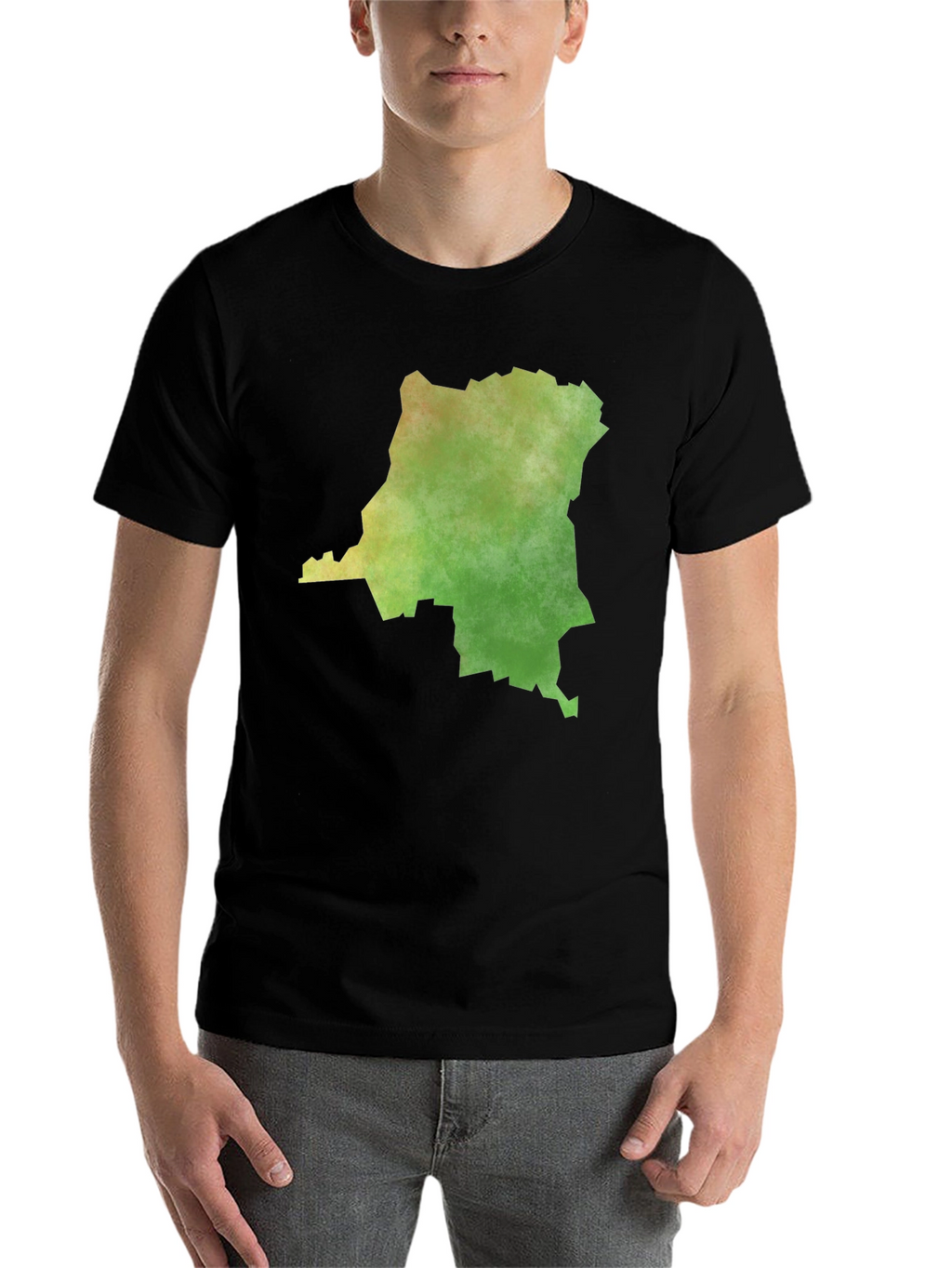 Congo Map Graphic Tee - Mens Black T-Shirt