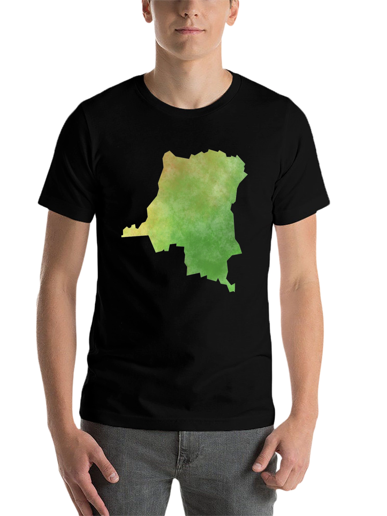 Congo Map Graphic Tee - Mens Black T-Shirt