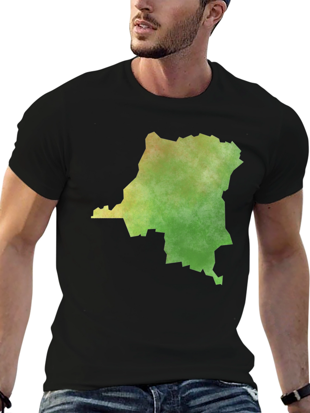Congo Map Graphic Tee - Mens Black T-Shirt