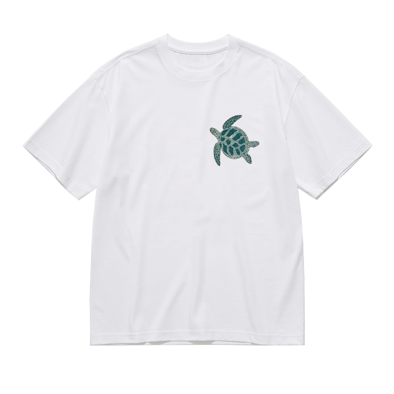 Emerald Green Rose & Glowing Butterfly Art Tee