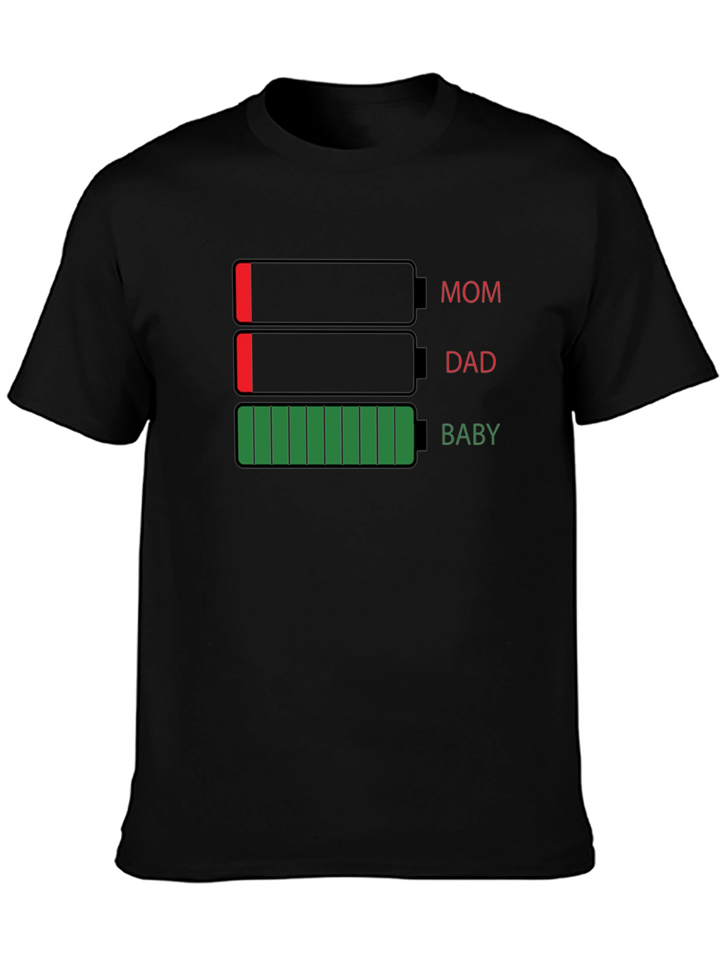 Family Battery Level T-Shirt - Funny Parenting Tee