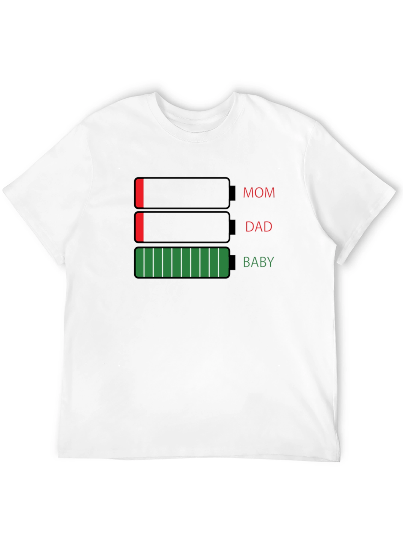 Family Battery Level T-Shirt - Funny Parenting Tee