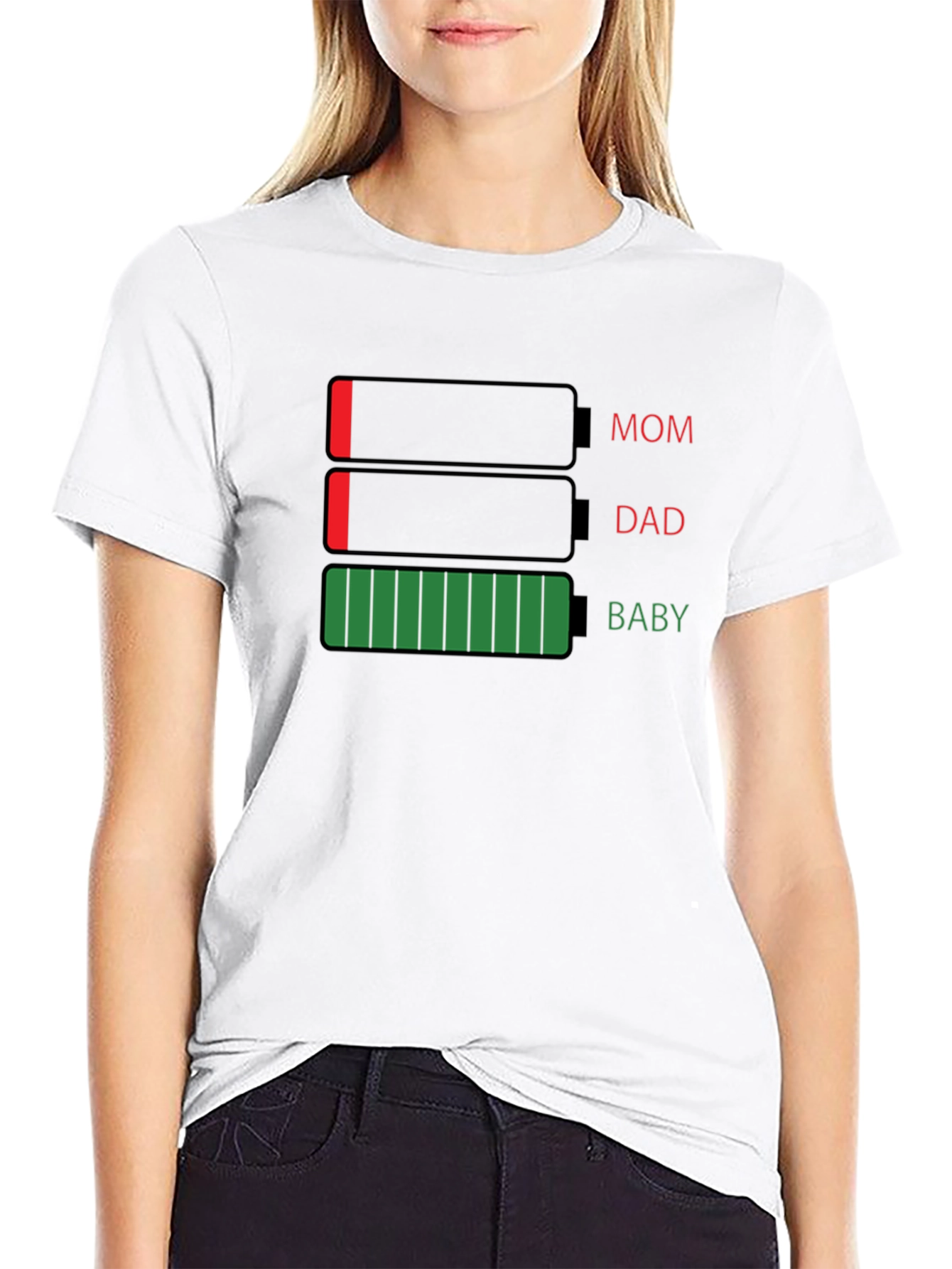 Family Battery Level T-Shirt - Funny Parenting Tee