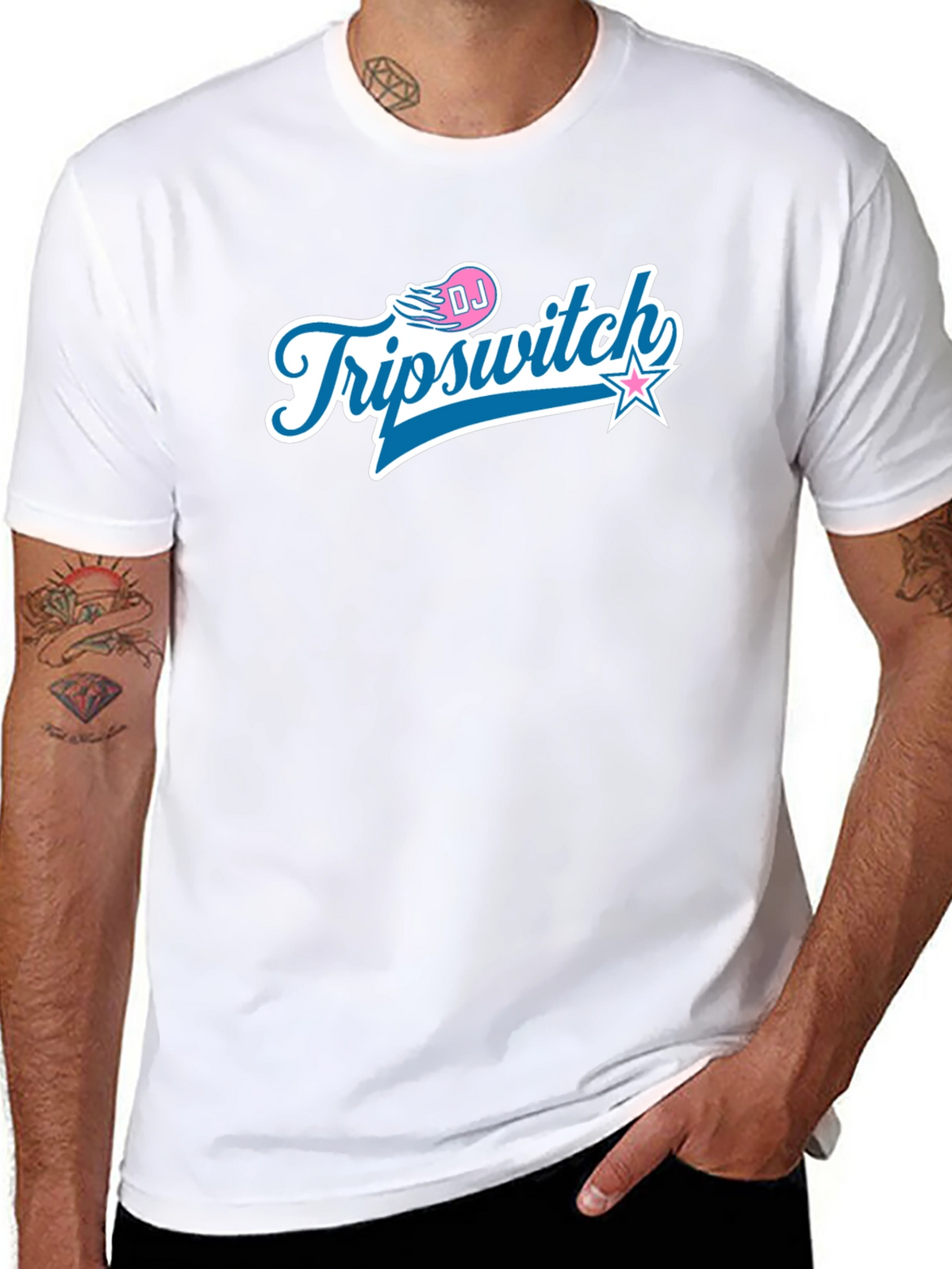 DJ Triipswitch Graphic T-Shirt - Black Crew Neck Tee