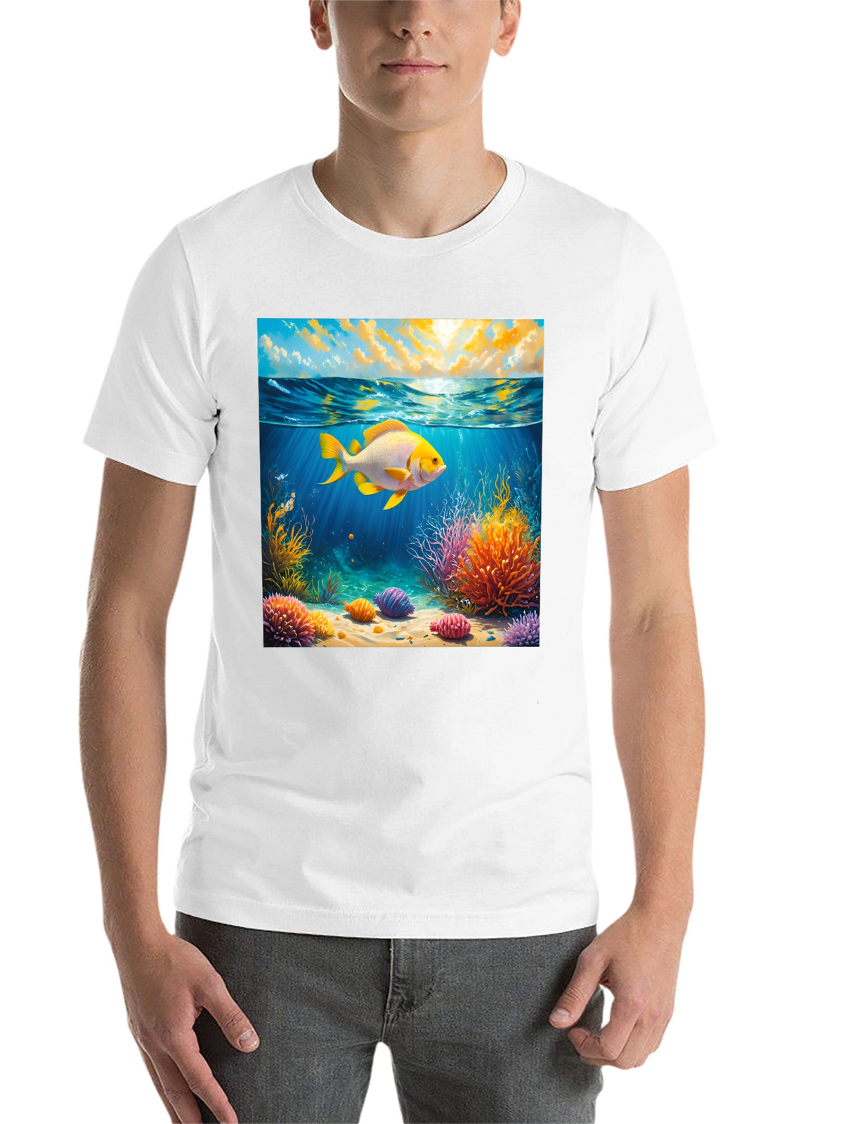 Underwater Goldfish Graphic Tee