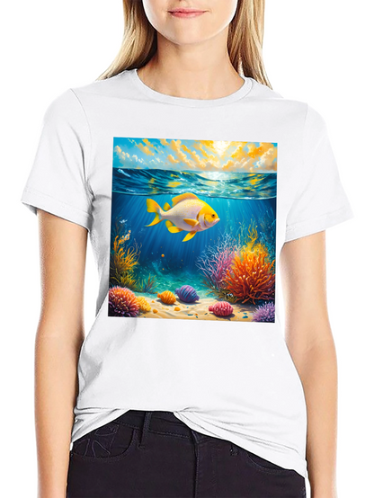 Underwater Goldfish Graphic Tee