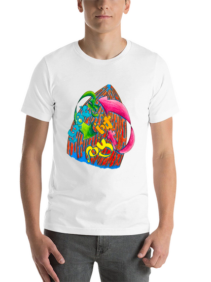 Vibrant Graphic Print Black T-Shirt