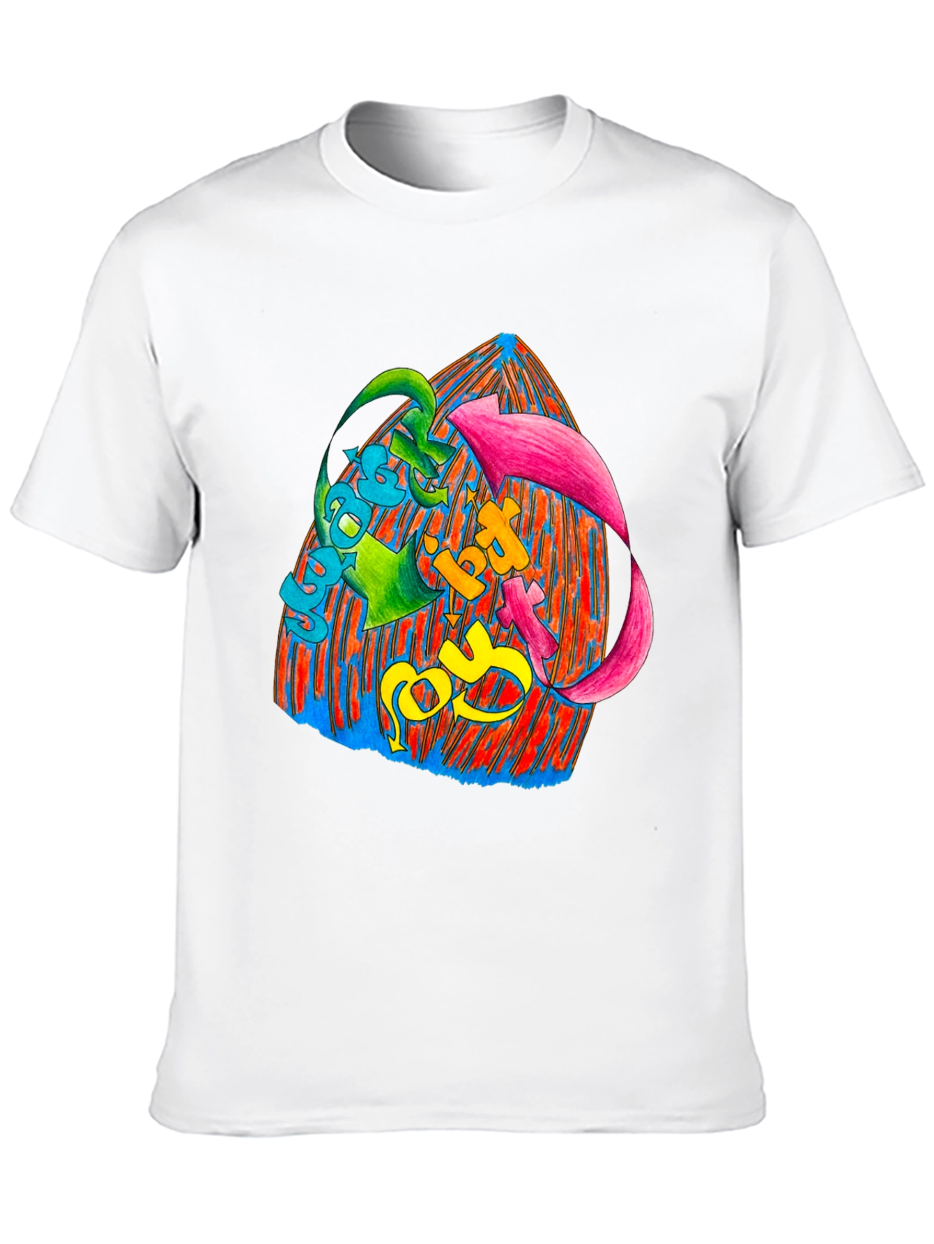 Vibrant Graphic Print Black T-Shirt