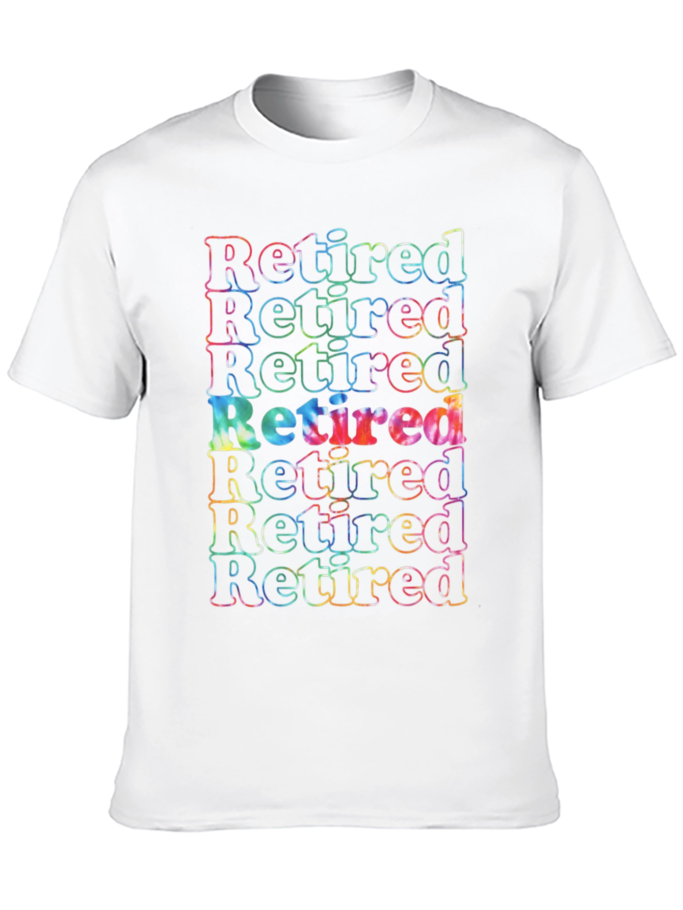 Retired Tie Dye Graphic T-Shirt - Black Cotton Tee