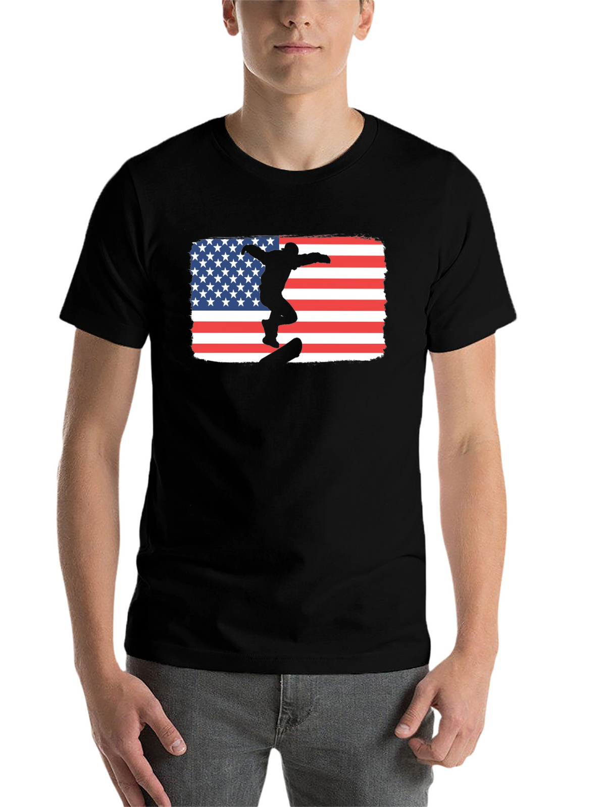 USA Skateboarder Graphic T-Shirt