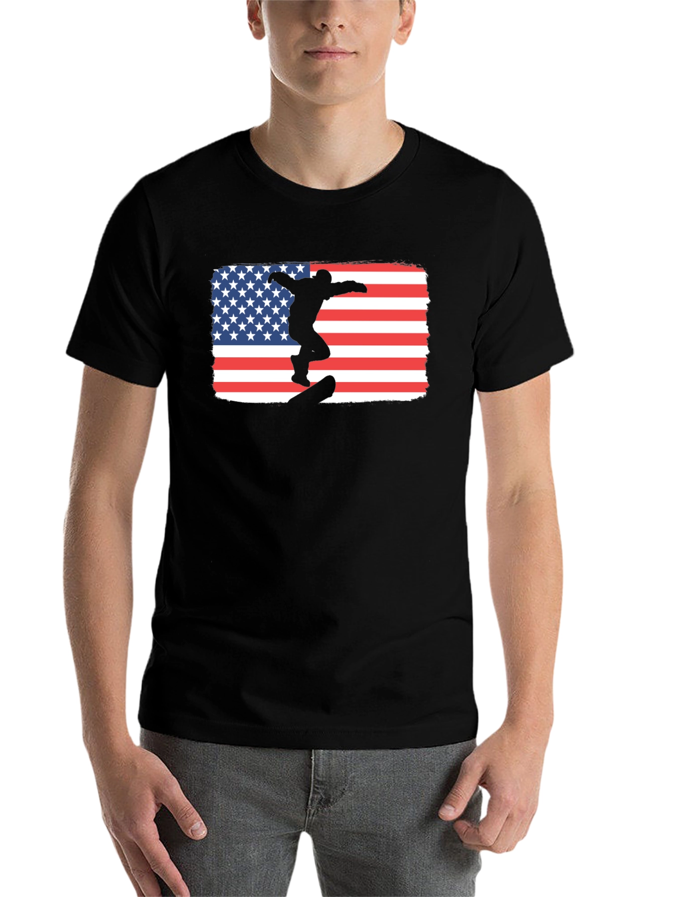 USA Skateboarder Graphic T-Shirt