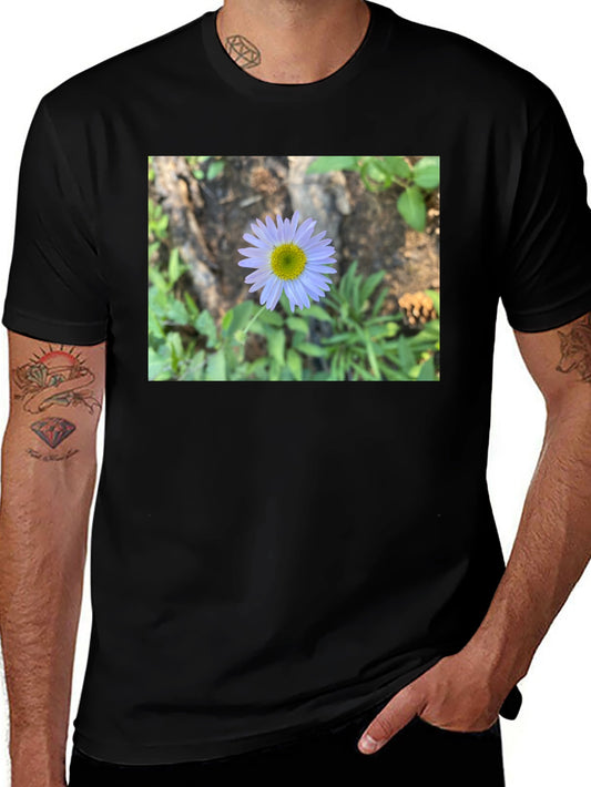 Floral Print Black T-Shirt - Nature Inspired Casual Wear