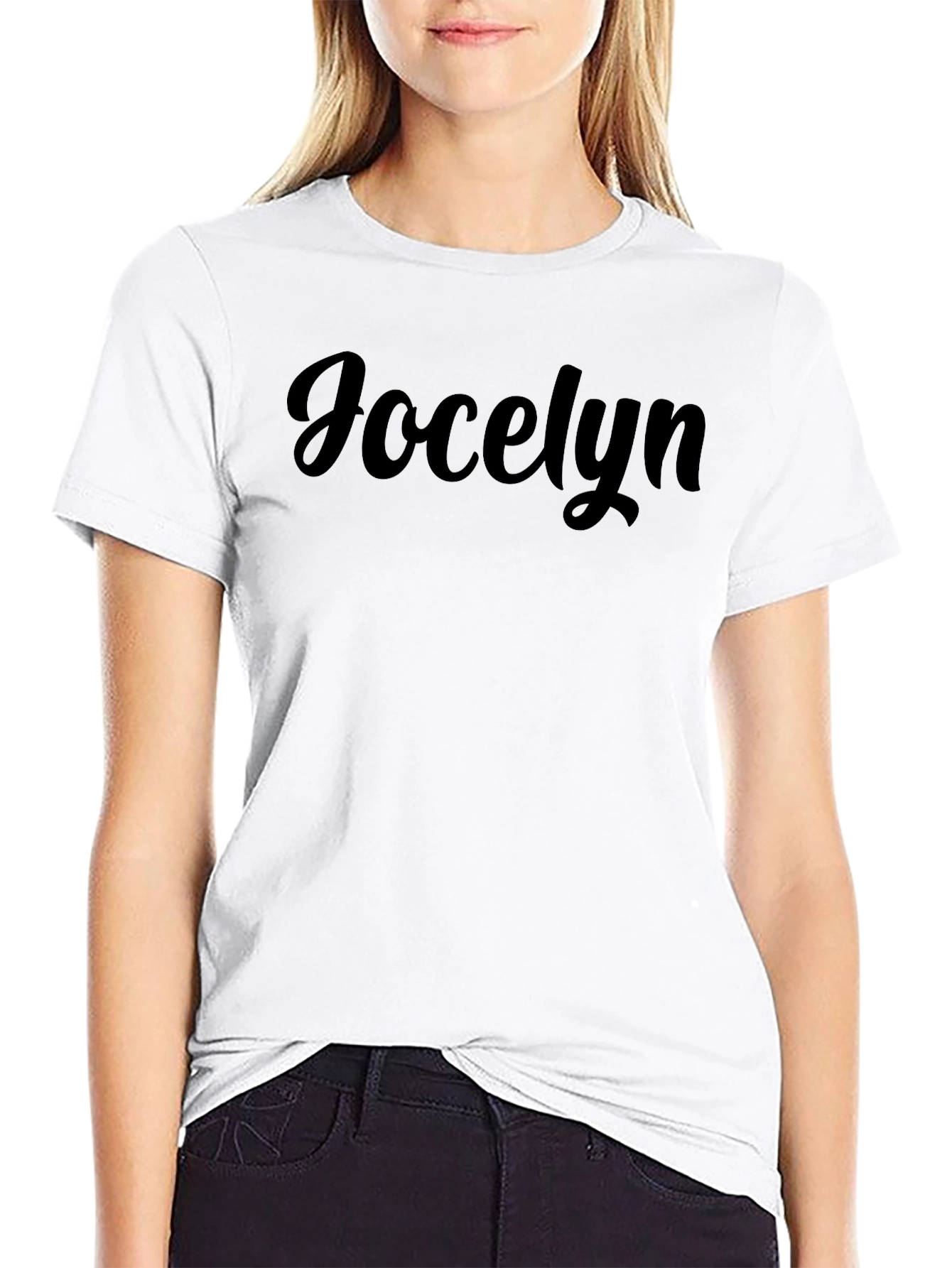 Jocelyn Custom Name Black T-Shirt