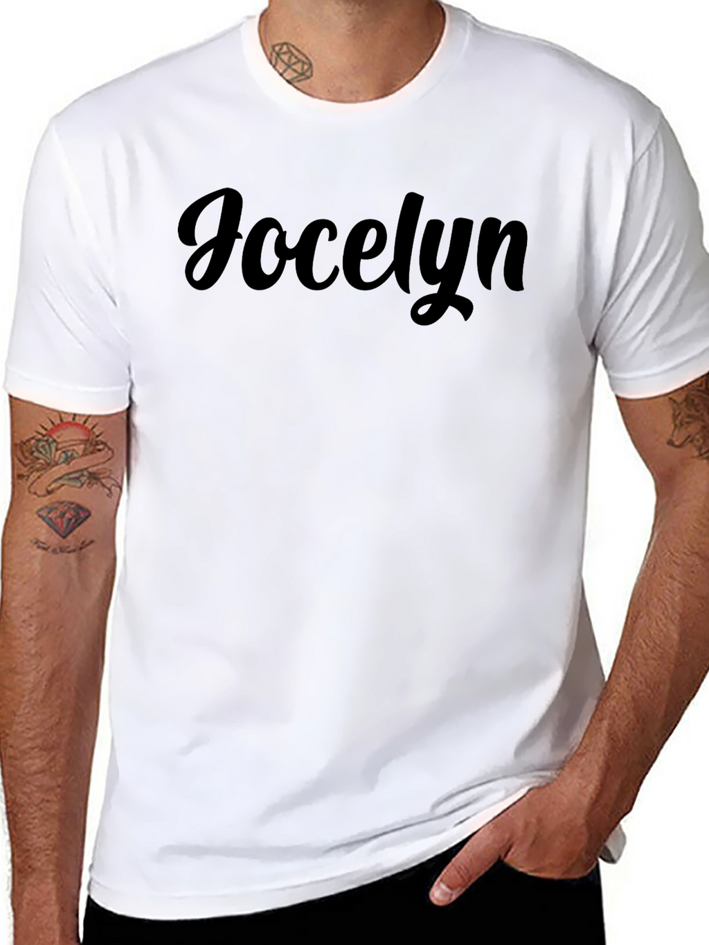 Jocelyn Custom Name Black T-Shirt