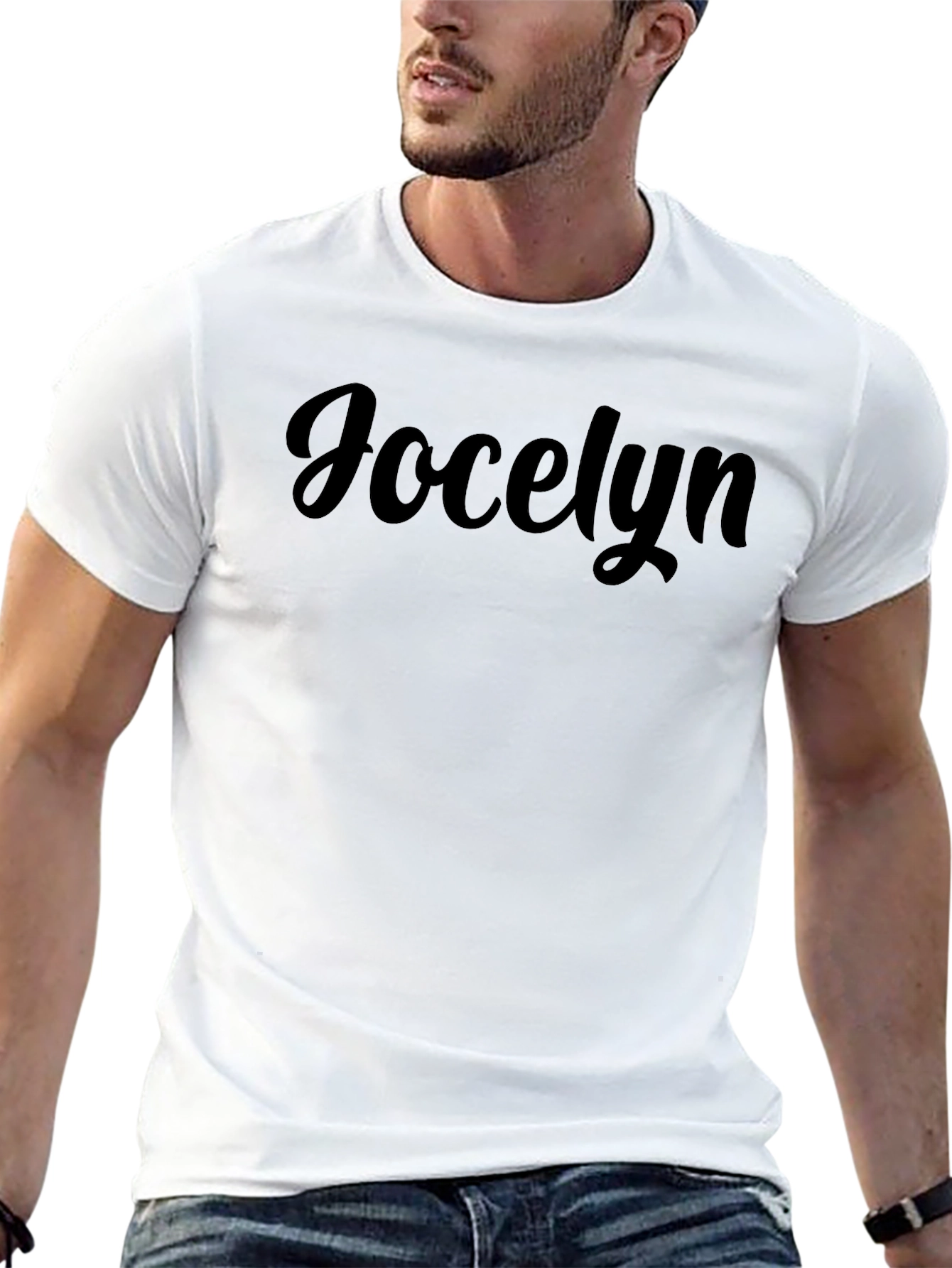 Jocelyn Custom Name Black T-Shirt