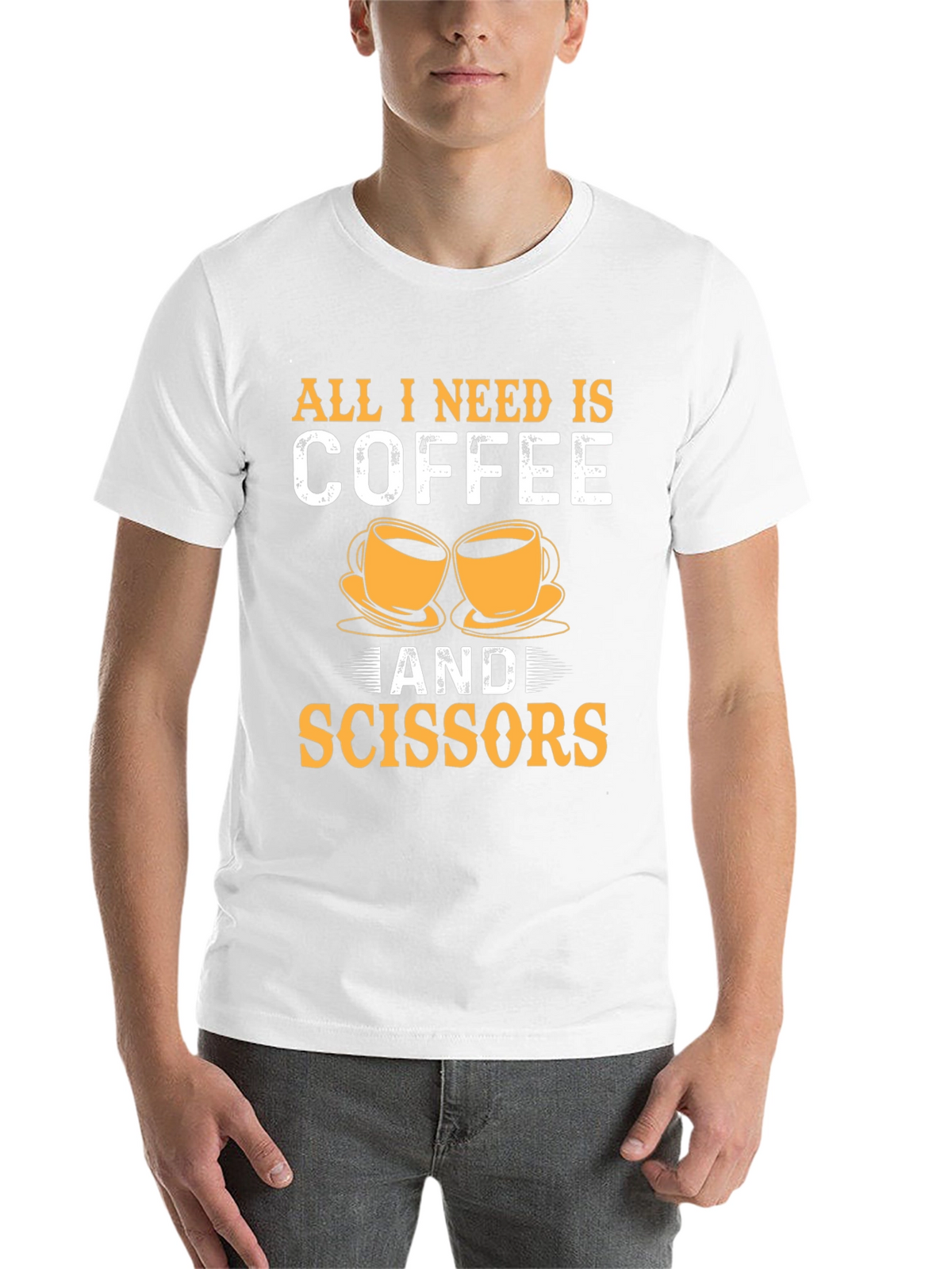 Coffee & Scissors T-Shirt - Cut & Brew