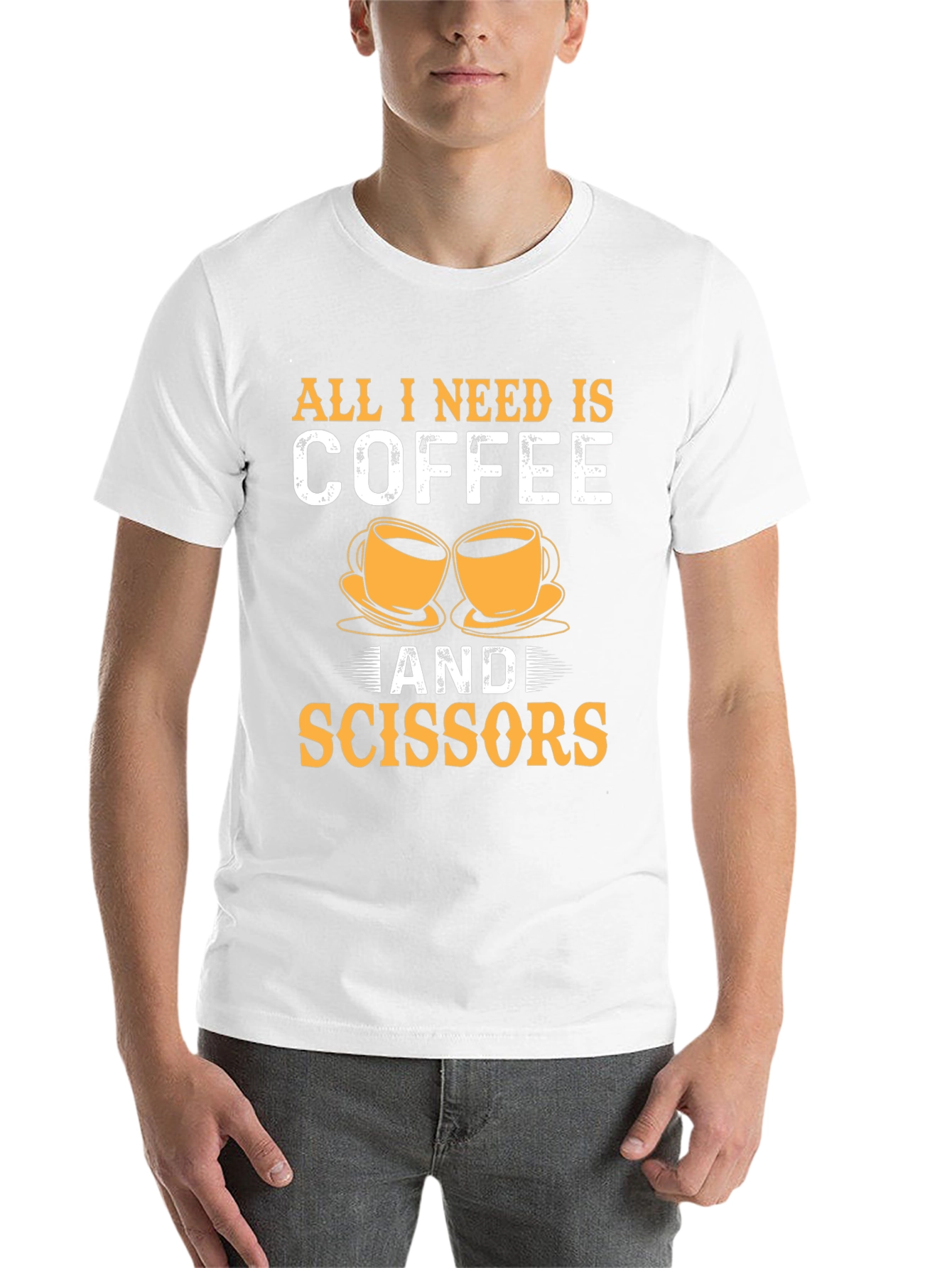 Coffee & Scissors T-Shirt - Cut & Brew