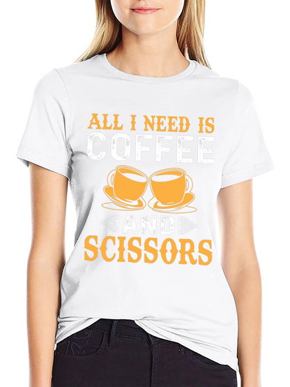 Coffee & Scissors T-Shirt - Cut & Brew