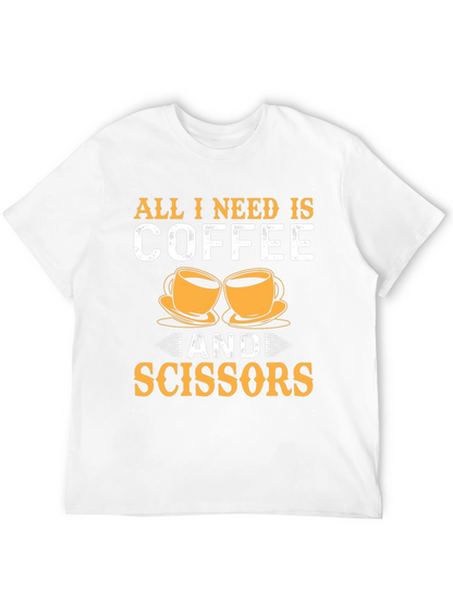 Coffee & Scissors T-Shirt - Cut & Brew