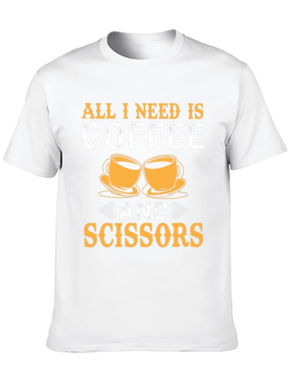 Coffee & Scissors T-Shirt - Cut & Brew