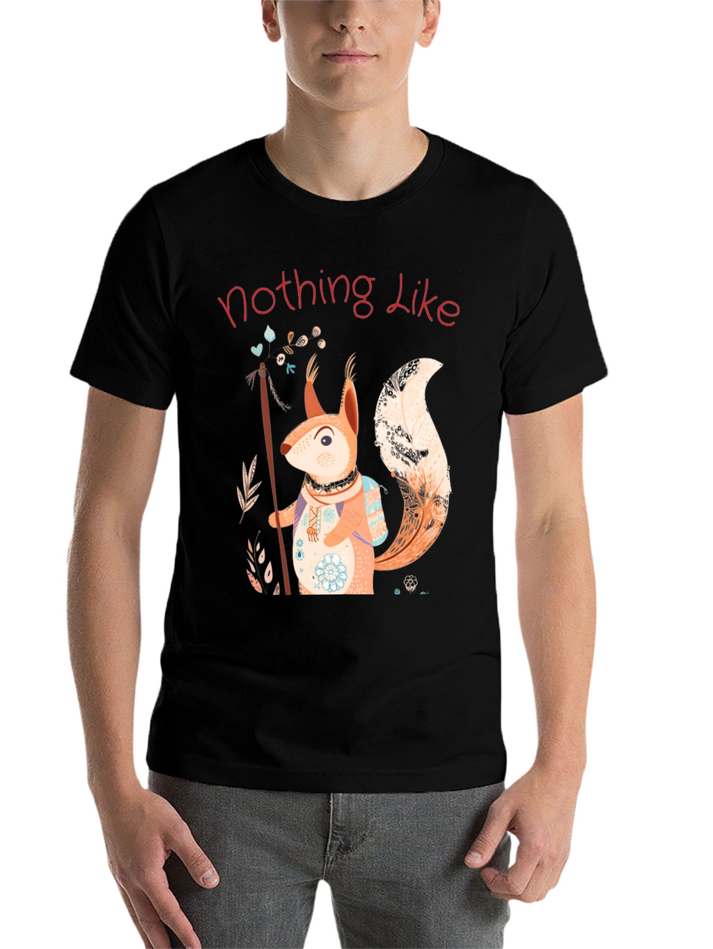 Squirrel Design T-Shirt - Nature Lover Tee