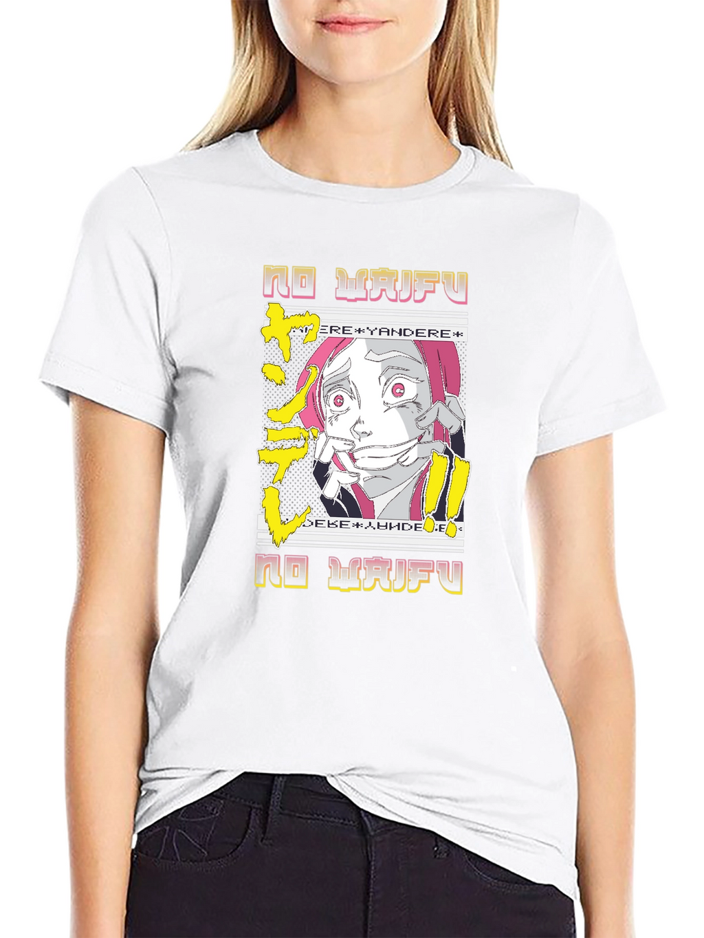 No Waifu Yandere Anime Graphic Tee