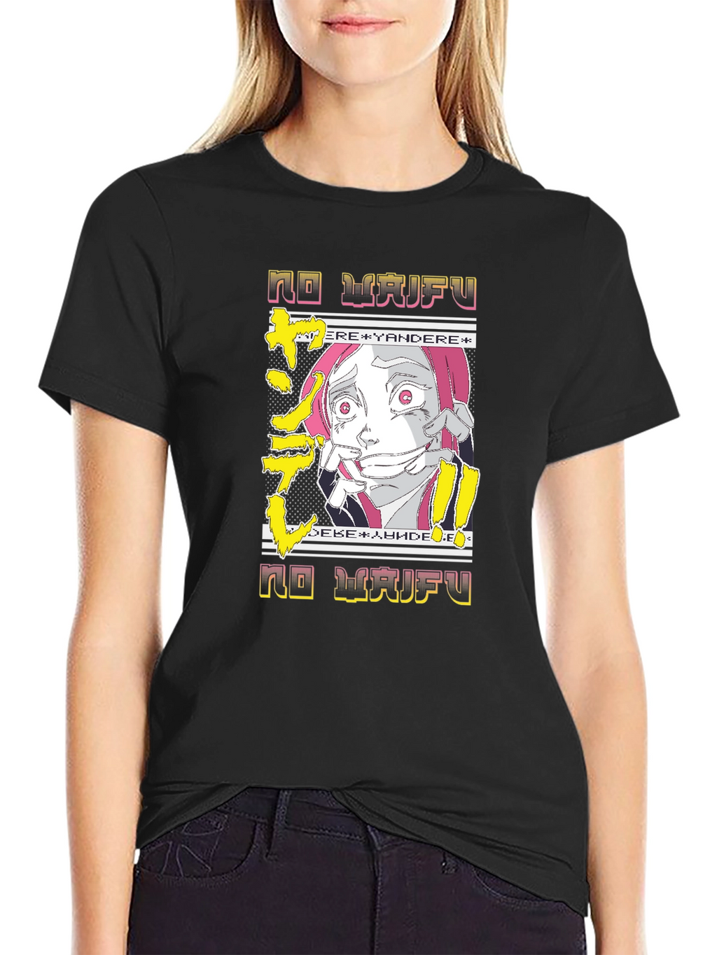 No Waifu Yandere Anime Graphic Tee