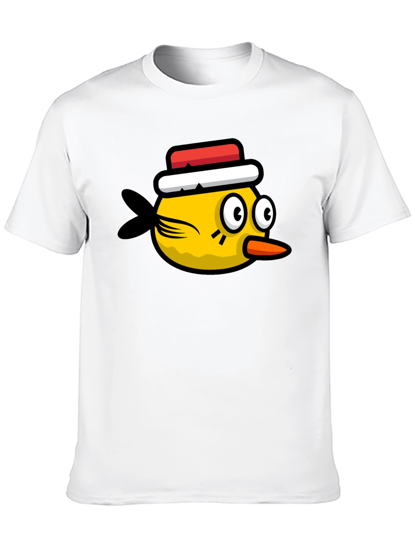 Funny Bird Graphic Tee - Black Cotton T-Shirt