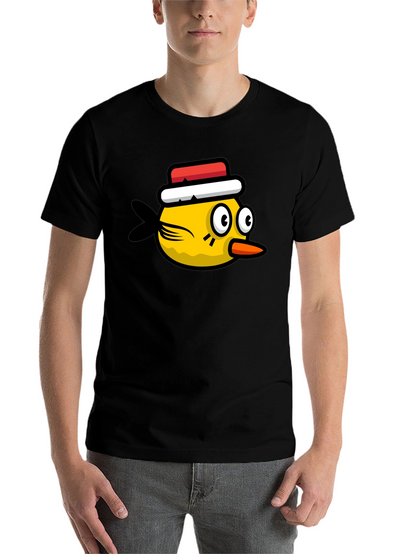 Funny Bird Graphic Tee - Black Cotton T-Shirt