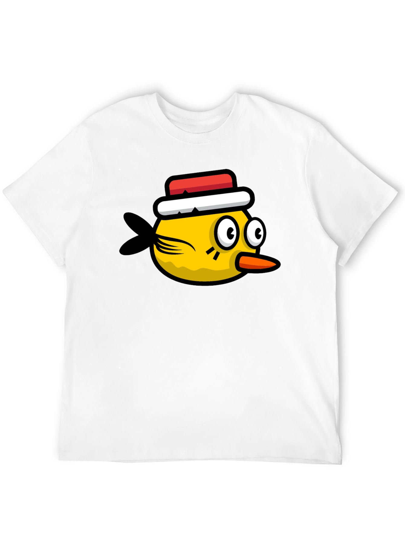 Funny Bird Graphic Tee - Black Cotton T-Shirt