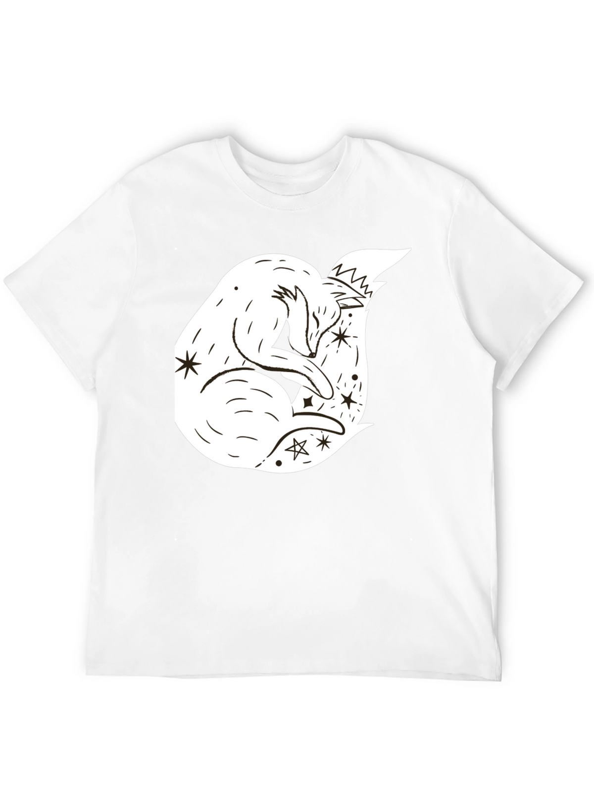 Dreamy Fox Graphic Tee - Black Unisex T-Shirt