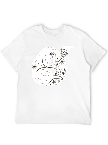 Dreamy Fox Graphic Tee - Black Unisex T-Shirt