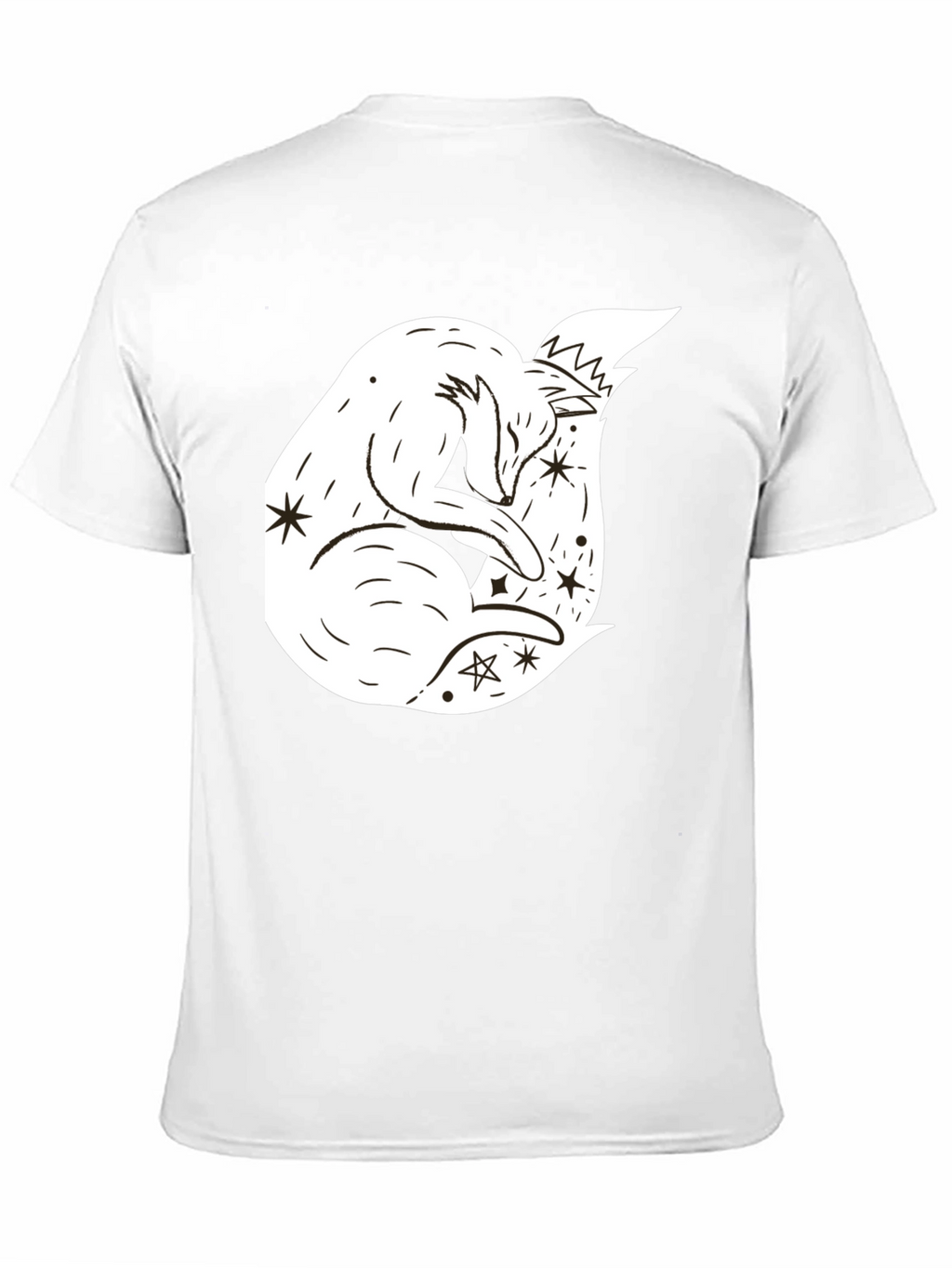Dreamy Fox Graphic Tee - Black Unisex T-Shirt