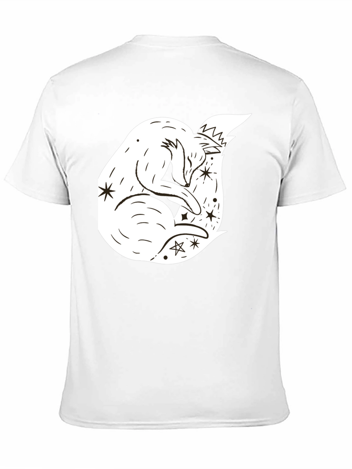 Dreamy Fox Graphic Tee - Black Unisex T-Shirt