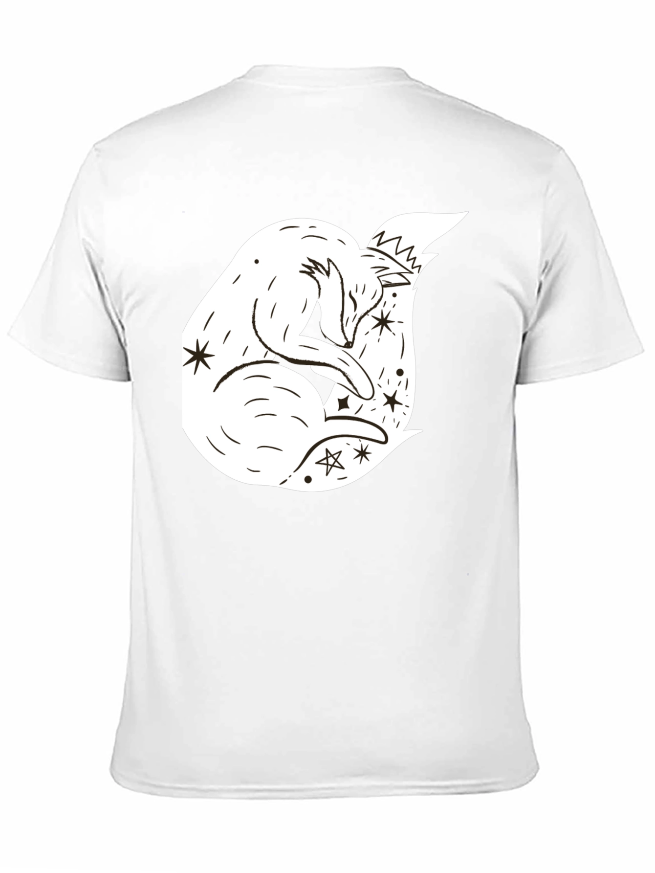 Dreamy Fox Graphic Tee - Black Unisex T-Shirt