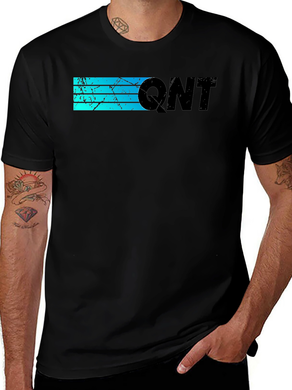 QNT Graphic T-Shirt - Distressed Retro Design