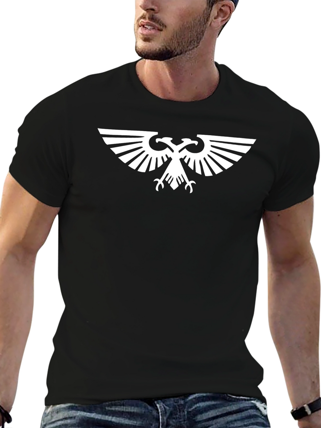 Warhammer 40k Aquila Logo Graphic T-Shirt - Black