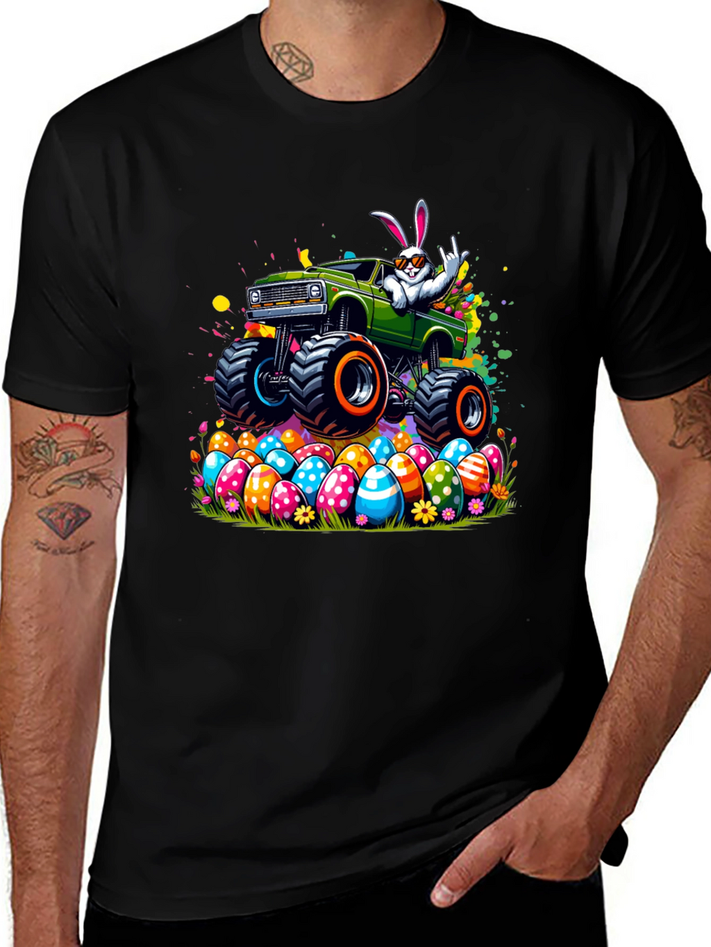 Easter Bunny Monster Truck T-Shirt
