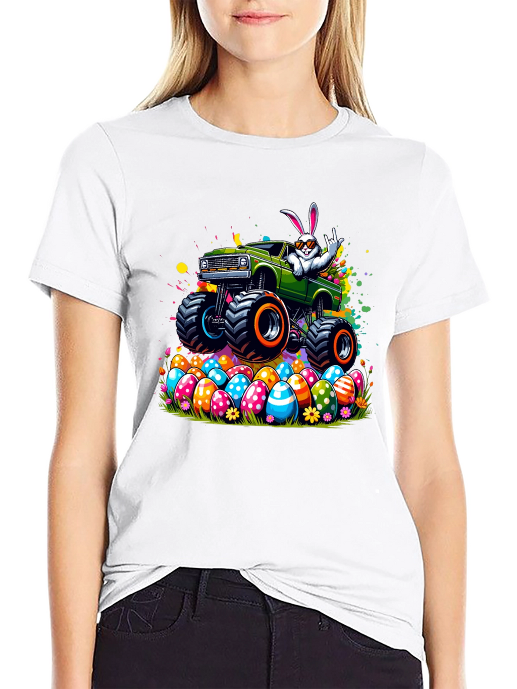 Easter Bunny Monster Truck T-Shirt
