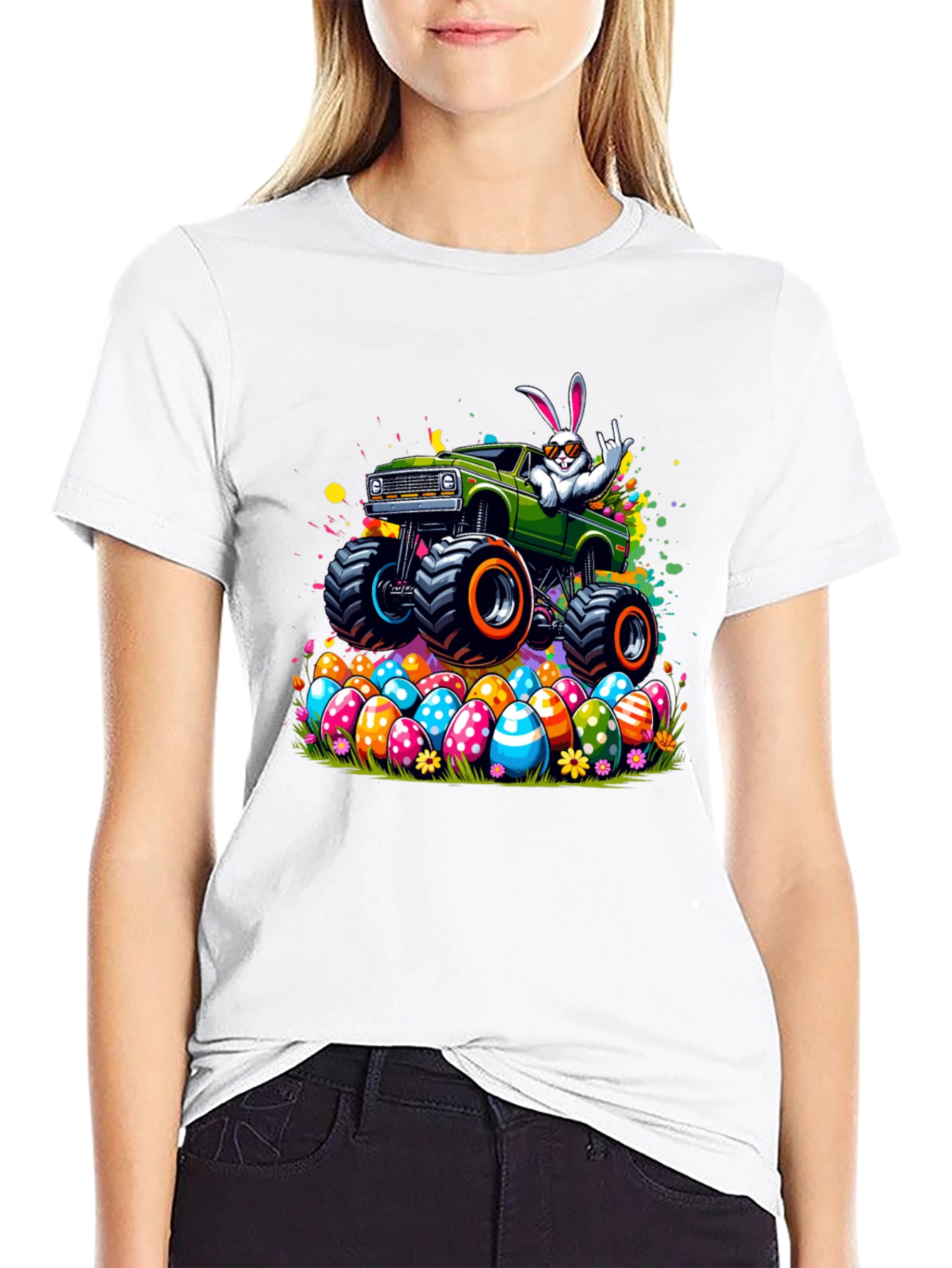Easter Bunny Monster Truck T-Shirt